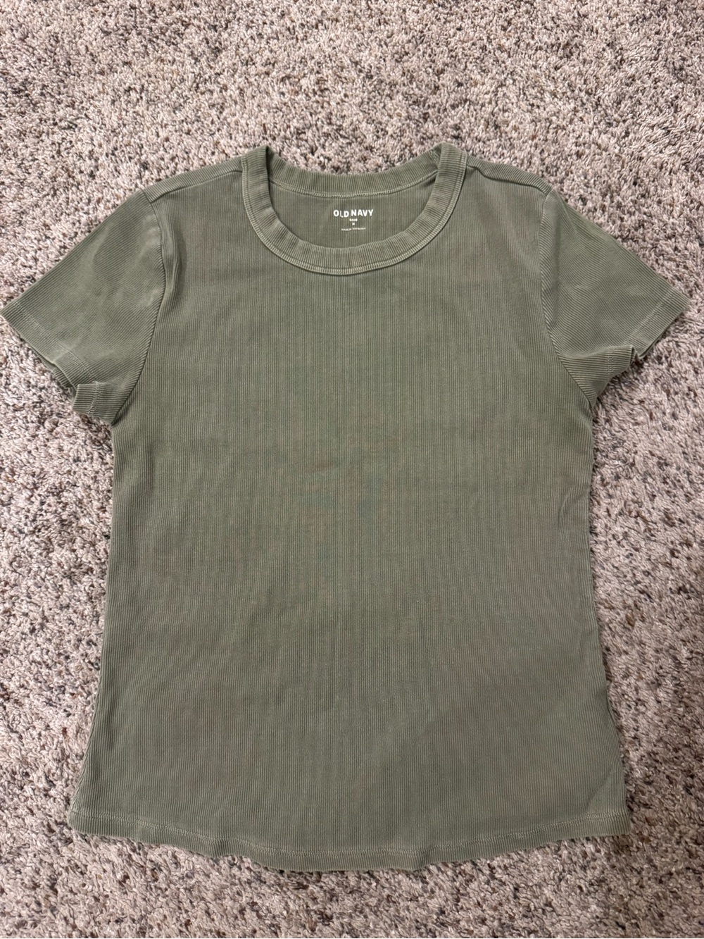 Old Navy Olive Green Short Sleeve Crewneck Tee